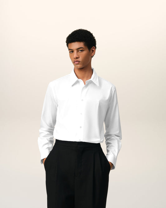 White Cotton Ami de Coeur Classic Shirt