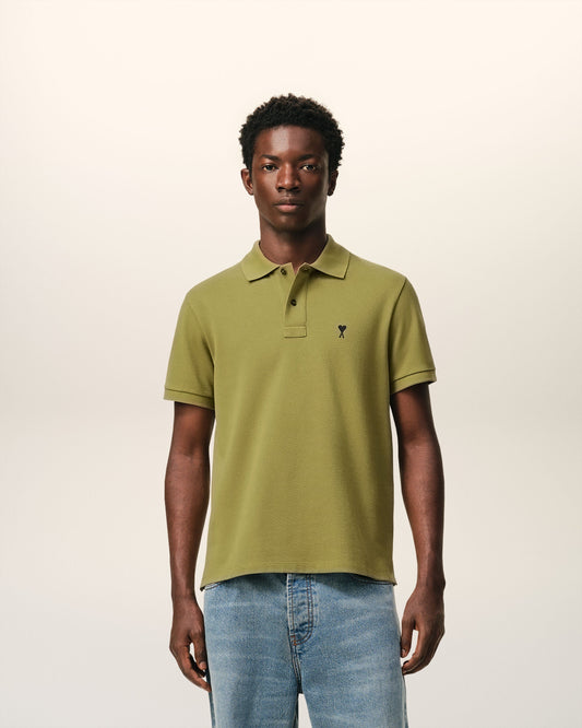 Green Cotton Short Sleeves Ami De Coeur Polo Shirt
