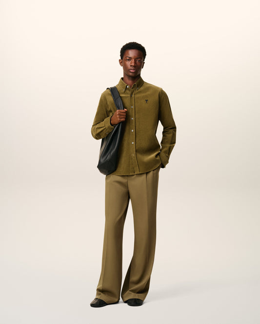 Green Cotton Button Down Ami De Coeur Shirt