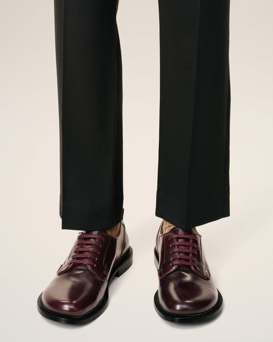 Burgundy Leather Anatomical Toe Derbies