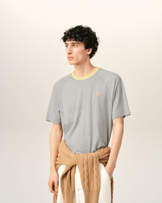 Grey Cotton Ami De Coeur T-Shirt