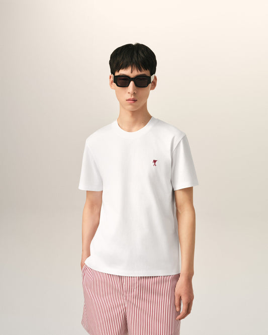 White cotton t-shirt with Ami de Coeur arrow