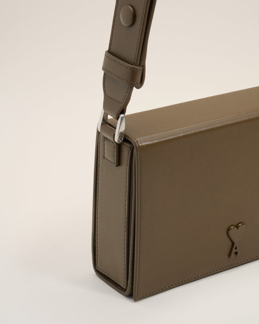 Green Smooth Leather Ami De Coeur Lunch Box Bag