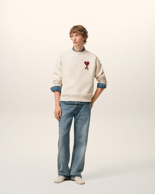 White Cotton Ami De Coeur Sweatshirt